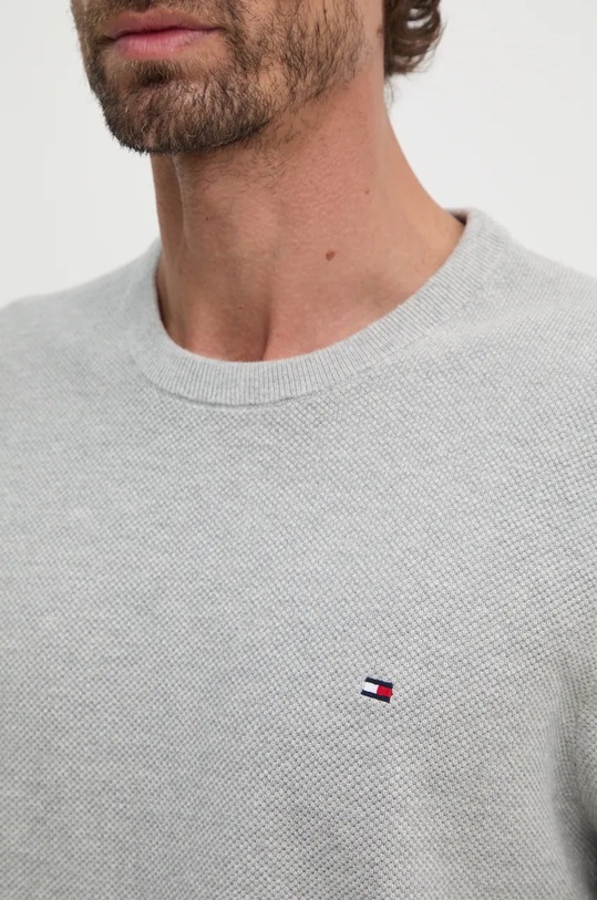 Bombažen pulover Tommy Hilfiger MW0MW36347 siva