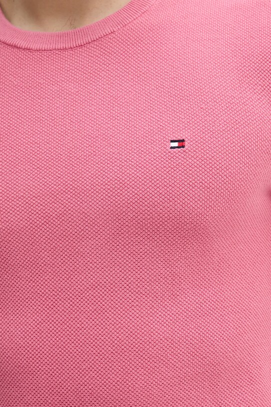 Tommy Hilfiger pulover de bumbac MW0MW36347 roz