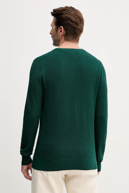 Odzież Tommy Hilfiger sweter bawełniany MW0MW36347 turkusowy