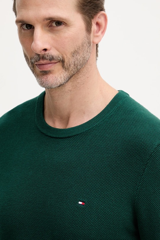 Bavlnený sveter Tommy Hilfiger zelená MW0MW36347