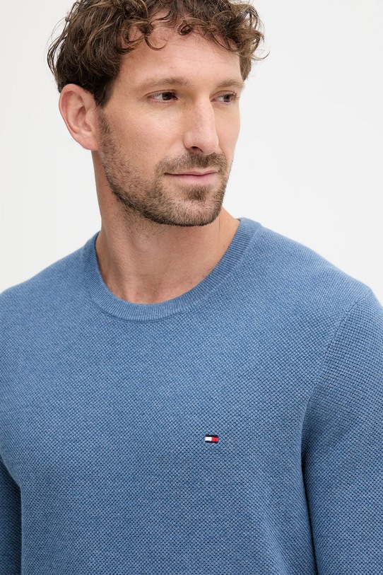 Βαμβακερό πουλόβερ Tommy Hilfiger μπλε MW0MW36347