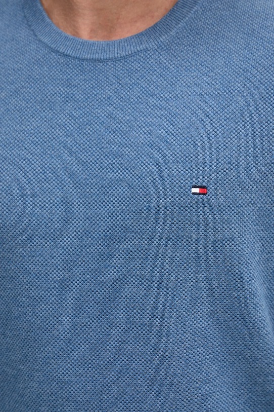 Βαμβακερό πουλόβερ Tommy Hilfiger MW0MW36347 μπλε