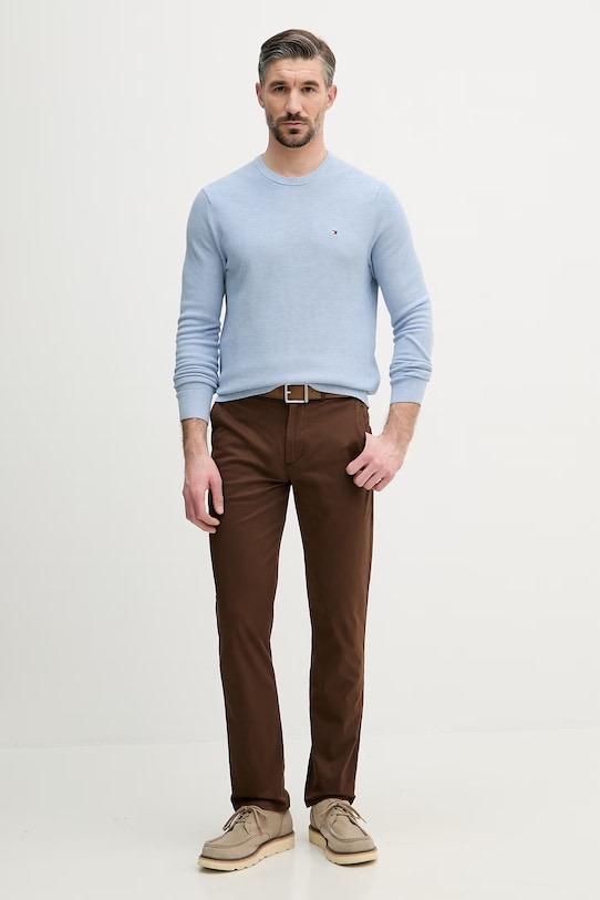 Bavlnený sveter Tommy Hilfiger modrá MW0MW36347