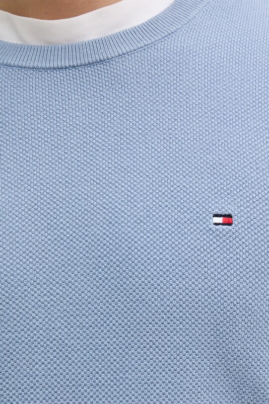 Tommy Hilfiger pulover de bumbac MW0MW36347 albastru