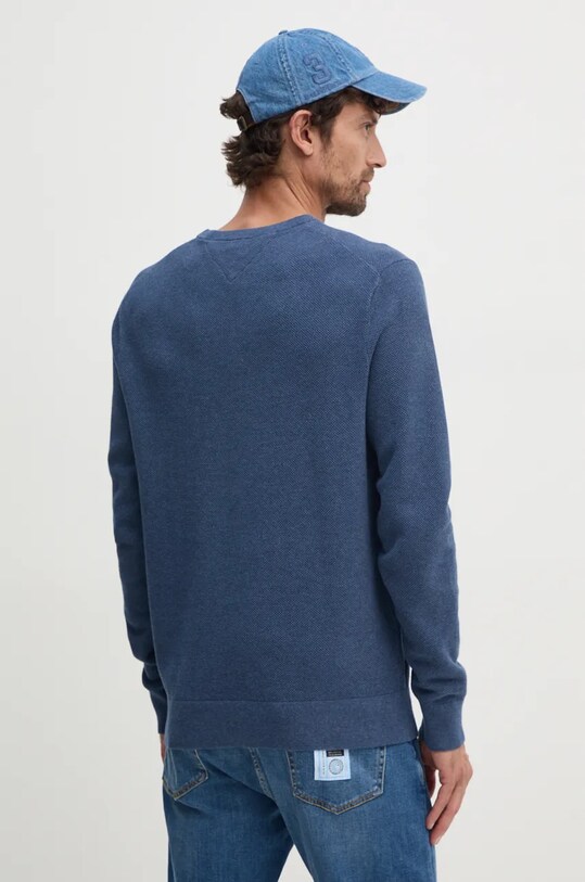 Îmbrăcăminte Tommy Hilfiger pulover de bumbac MW0MW36347 albastru