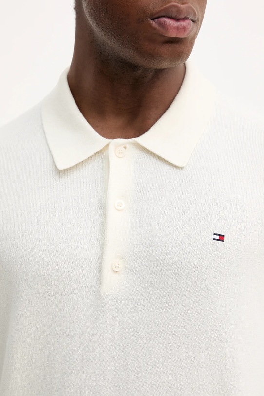 Svetr s příměsí kašmíru Tommy Hilfiger MW0MW36519 béžová