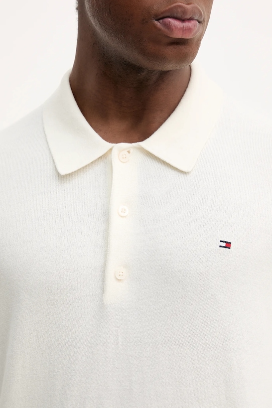 Пуловер с кашмир Tommy Hilfiger MW0MW36519 бежов