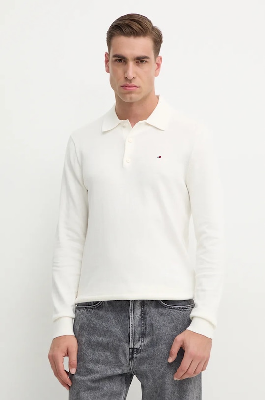 Пуловер с кашмир Tommy Hilfiger с вълна бежов MW0MW36519