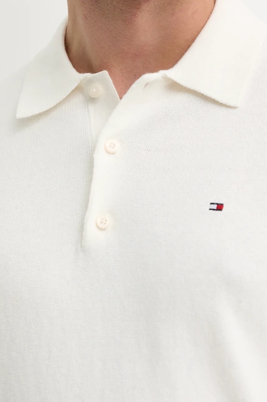 Пуловер с кашмир Tommy Hilfiger MW0MW36519 бежов