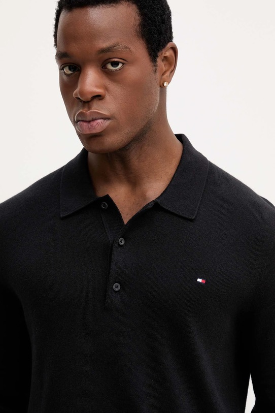 Svetr s příměsí kašmíru Tommy Hilfiger černá MW0MW36519
