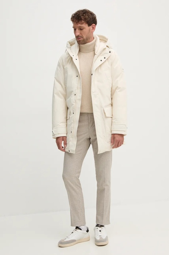 Bavlněný svetr Tommy Hilfiger MW0MW36526 béžová AW24