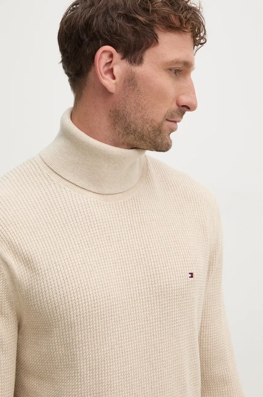 Bavlněný svetr Tommy Hilfiger béžová MW0MW36526