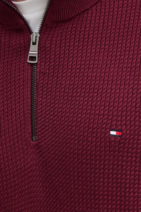 Bavlněný svetr Tommy Hilfiger MW0MW36527 burgundské