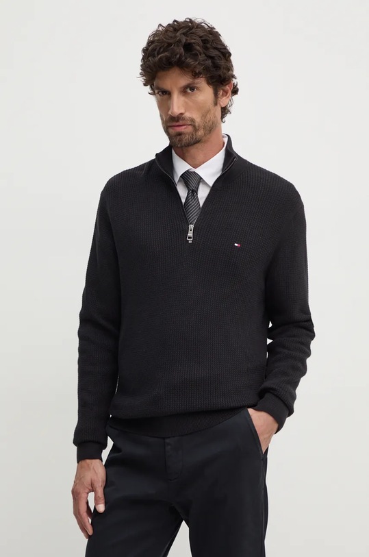 Бавовняний светр Tommy Hilfiger бавовна чорний MW0MW36527