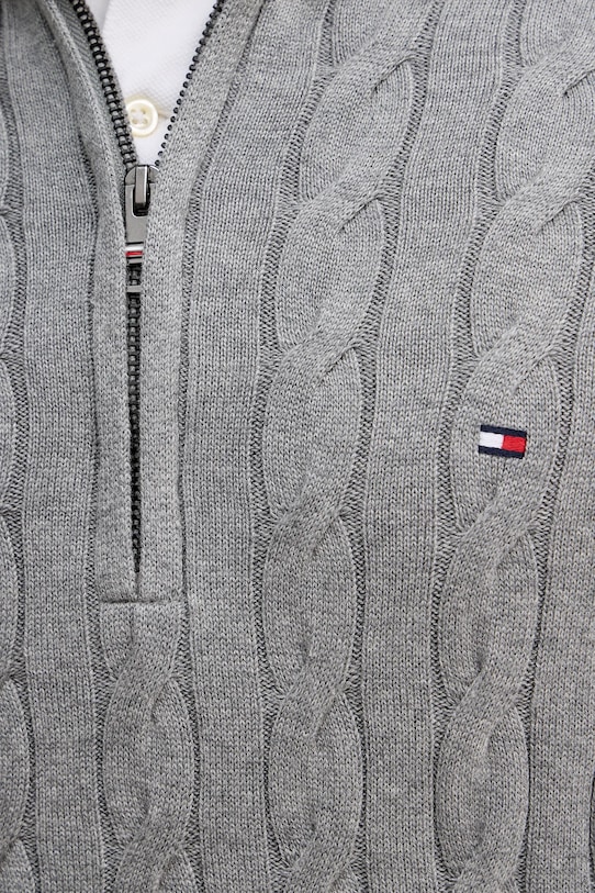 Bavlněný svetr Tommy Hilfiger MW0MW36532 šedá