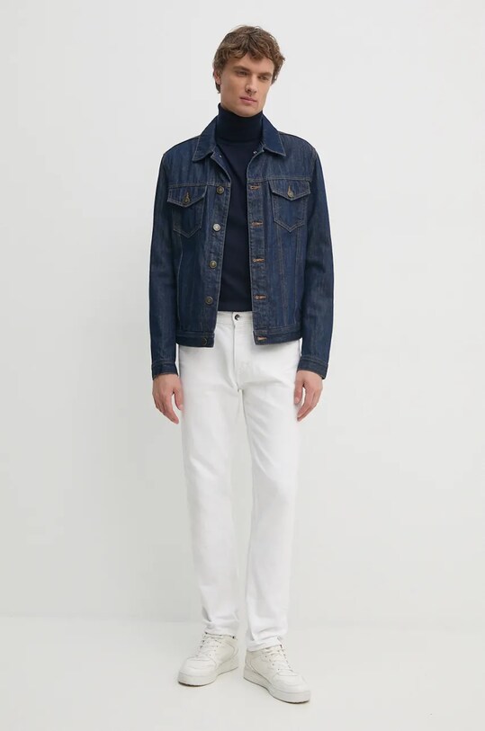 Шерстяной свитер Tommy Hilfiger MW0MW36537 тёмно-синий AW24