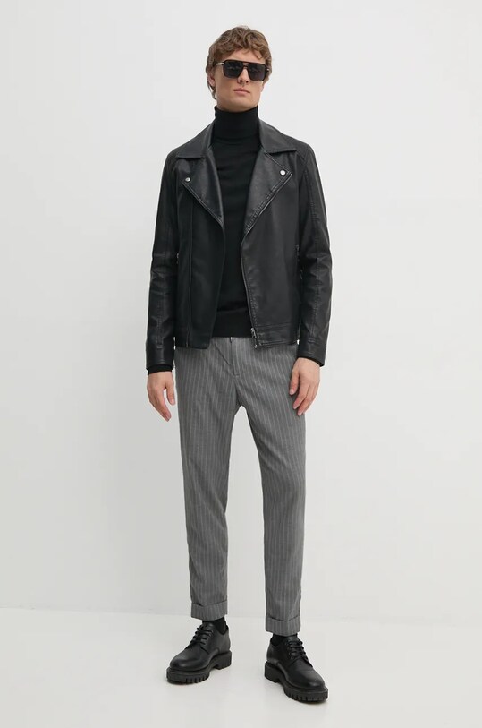 Вовняний светр Tommy Hilfiger MW0MW36537 чорний AW24