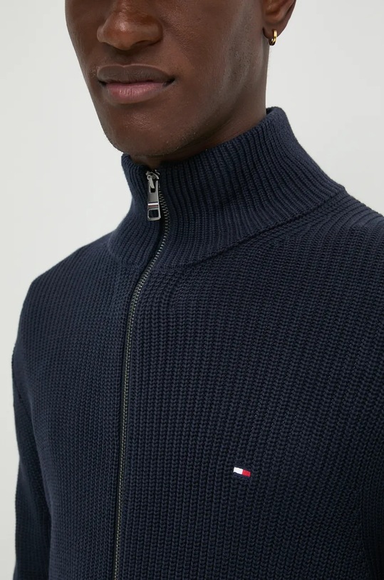 Bombažna jopica Tommy Hilfiger MW0MW37327 mornarsko modra