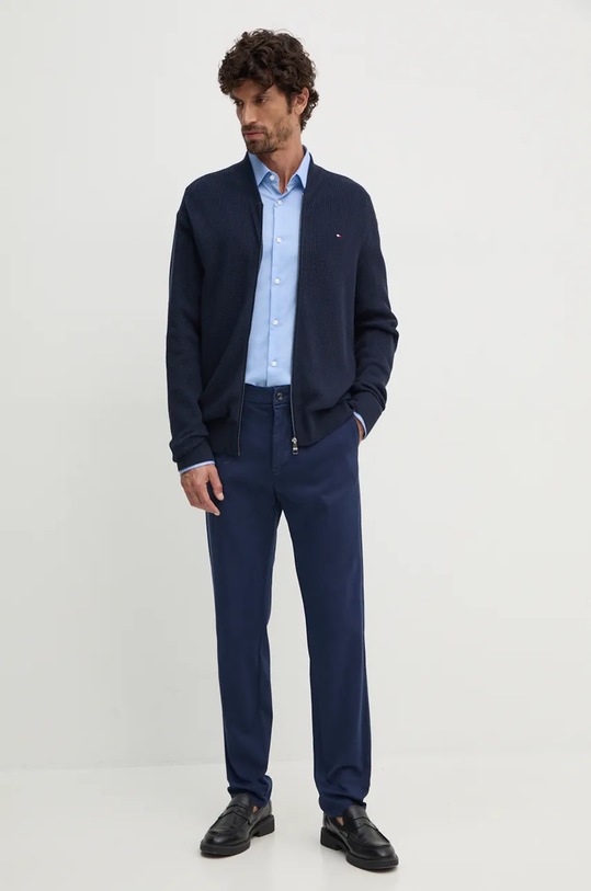 Tommy Hilfiger kardigan bawełniany MW0MW37329 granatowy AW24