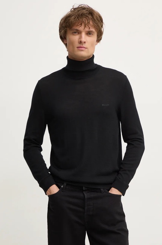 Gant sweter wełniany wełna czarny 8050207