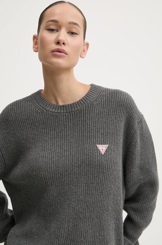 Bavlněný svetr Guess Jeans šedá M4BR30.Z3HM1