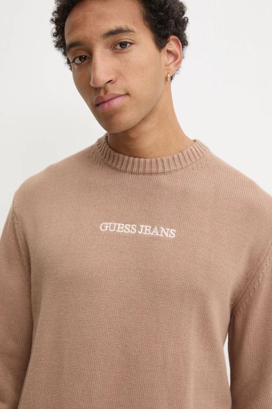 Guess Jeans sweter bawełniany beżowy M4BR31.Z3HM1