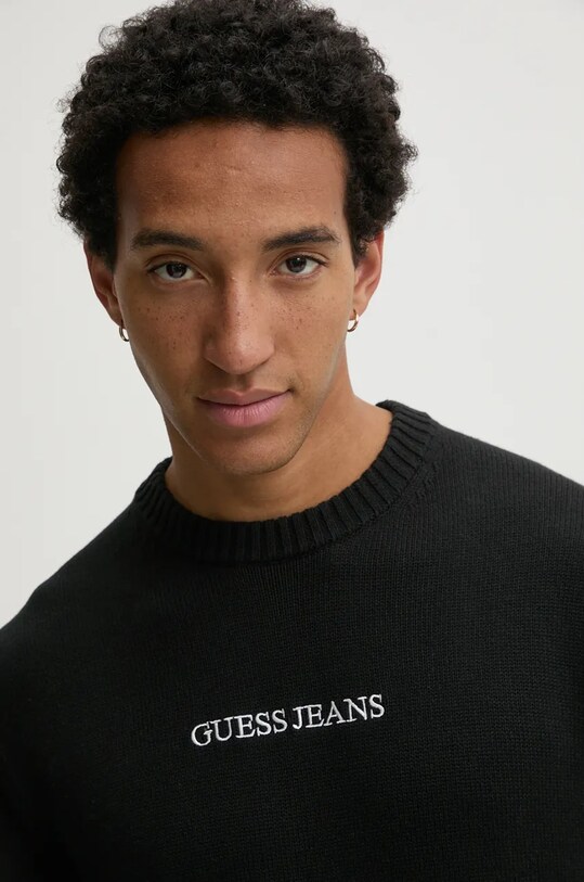 Хлопковый свитер Guess Jeans чёрный M4BR31.Z3HM1
