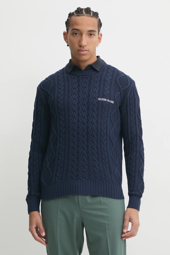 Свитер с примесью шерсти Guess Jeans с добавлением шерсти тёмно-синий M4BR34.Z3HN2