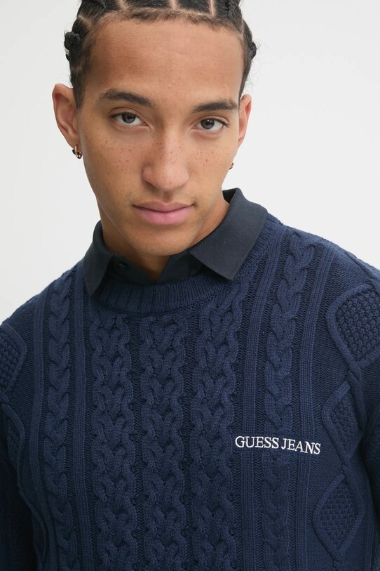 Свитер с примесью шерсти Guess Jeans тёмно-синий M4BR34.Z3HN2