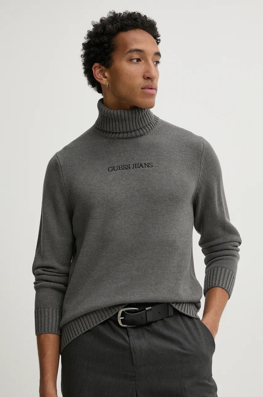 Svetr z vlněné směsi Guess Jeans šedá M4BR35.Z3HN2