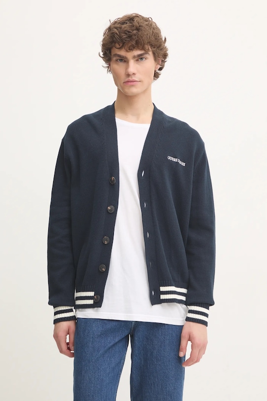 Guess Jeans kardigan aplikacja granatowy M4BR38.Z3HM1