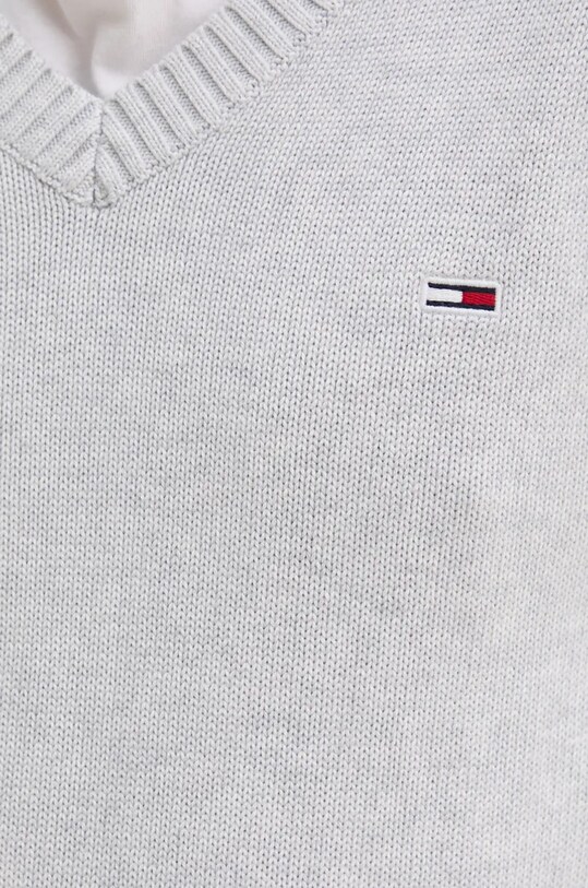 Tommy Jeans pulover de bumbac DM0DM19429 gri