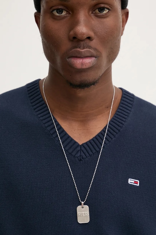 Bavlněný svetr Tommy Jeans námořnická modř DM0DM19429