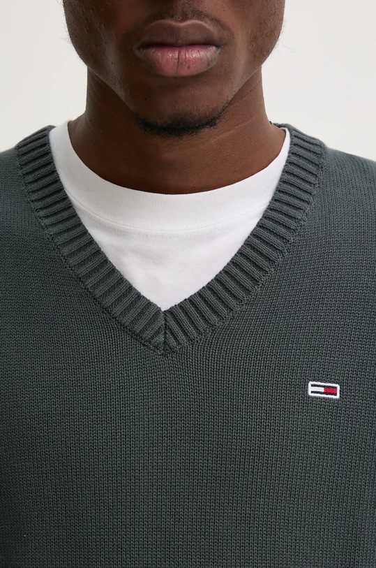 Tommy Jeans pulover de bumbac DM0DM19429 gri