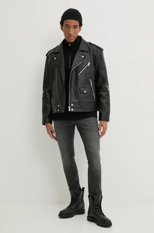 Светр з домішкою вовни Tommy Jeans DM0DM19437 чорний AW24
