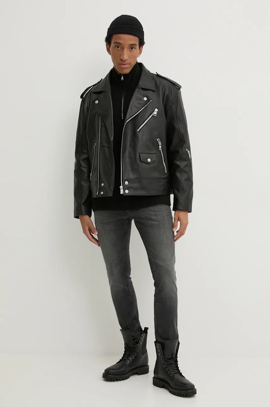 Tommy Jeans sweter z domieszką wełny DM0DM19437 czarny AW24