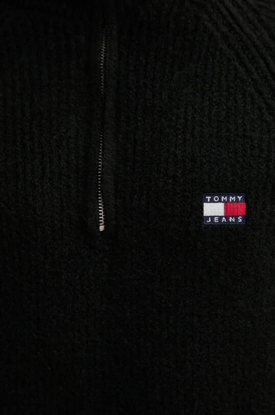 Светр з домішкою вовни Tommy Jeans DM0DM19437 чорний