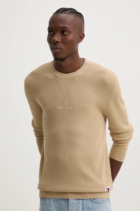 Svetr Tommy Jeans hnědá DM0DM19438