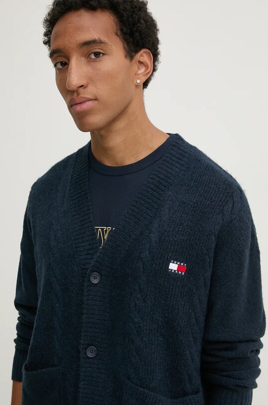 Tommy Jeans cardigan bleumarin DM0DM19441