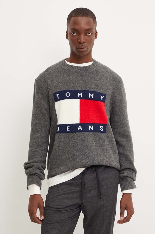 Tommy Jeans maglione in misto lana misto lana grigio DM0DM19442