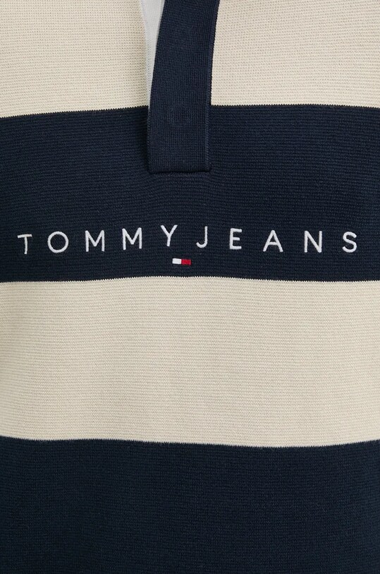 Tommy Jeans pamut pulóver DM0DM19443 sötétkék