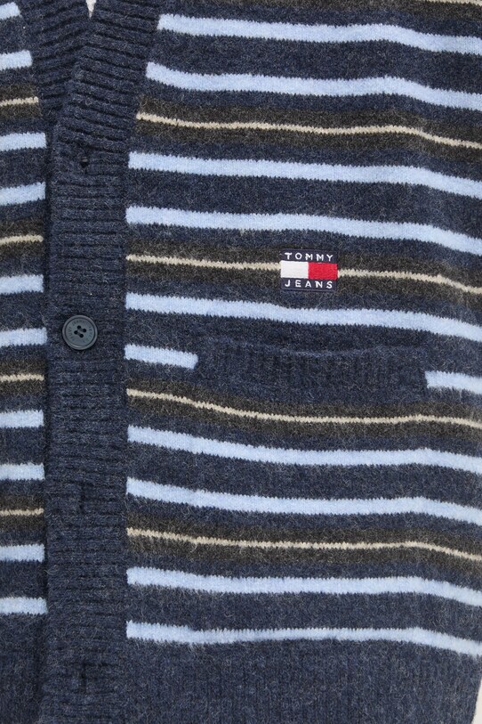 Кардиган с примесью шерсти Tommy Jeans DM0DM20606 тёмно-синий