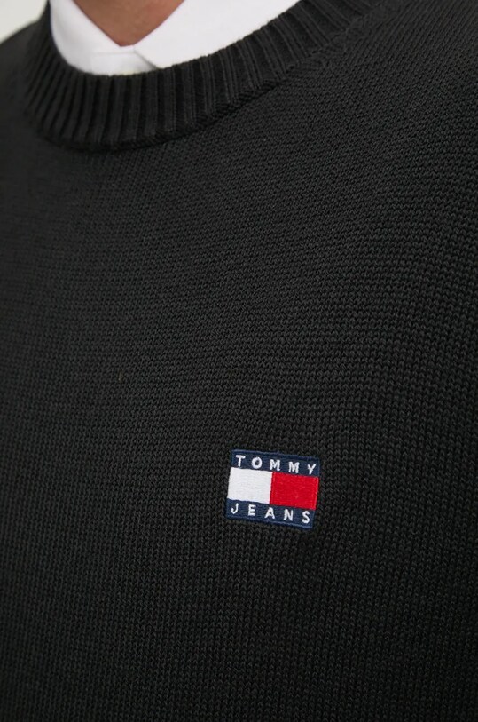Tommy Jeans pulover din amestec de lana DM0DM20706 negru