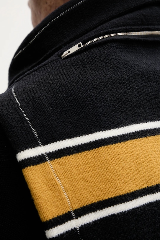 Вовняний шарф AMBUSH Knit Sweater Scarf темно-синій BMMA002F24KNI0011010