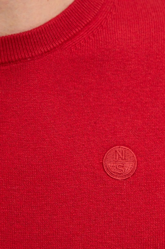Svetr z vlněné směsi North Sails 699773 červená