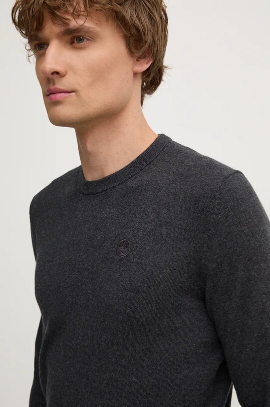 Svetr z vlněné směsi North Sails šedá 699773