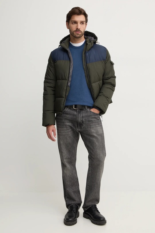 North Sails sweter z domieszką wełny 699773 niebieski AW24