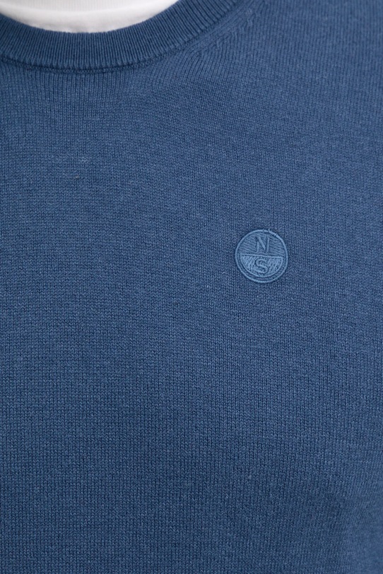 North Sails sweter z domieszką wełny 699773 niebieski