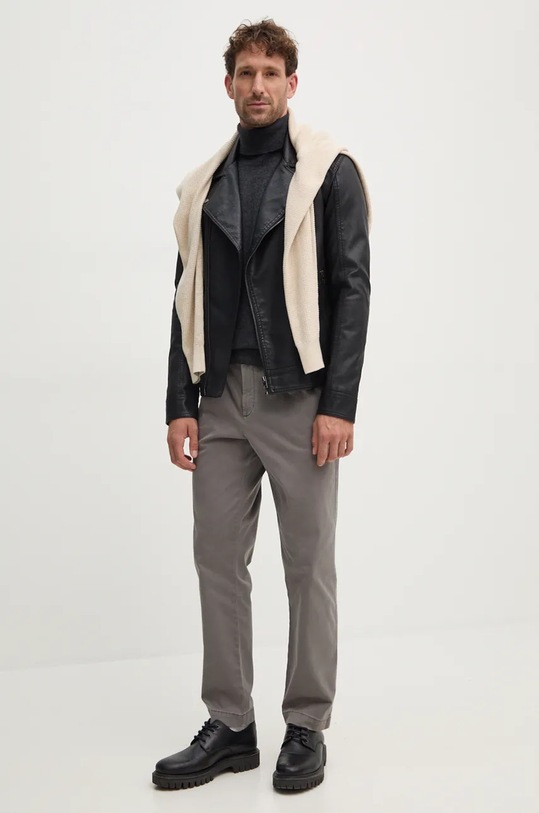 Svetr z vlněné směsi North Sails 699777 šedá AW24