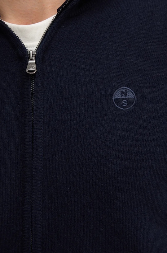 North Sails kardigan z domieszką wełny 699779 granatowy